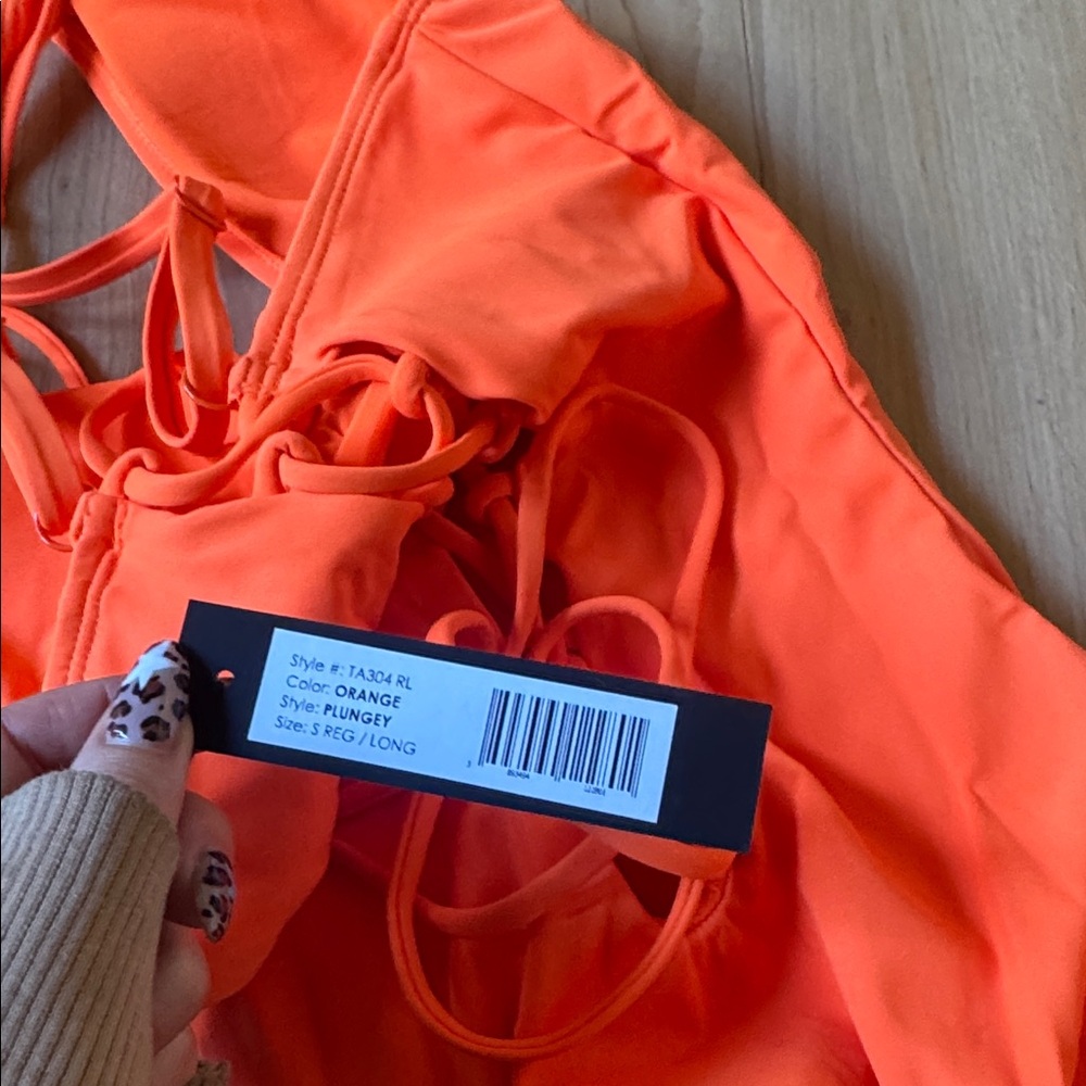 NWT TA3 PLUNGEY ORANGE ONE PIECE - Picture 5 of 5